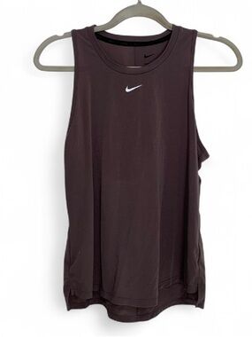 Nike One Luxe High Neck Tank Top In Dusty Purpled